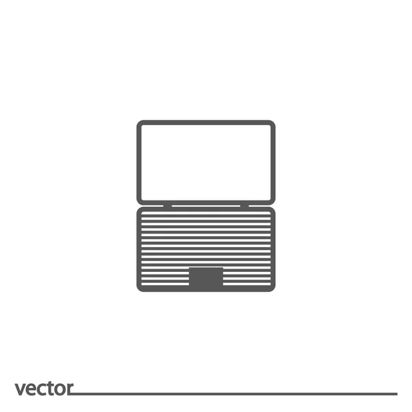 Flat Icon of laptop — Stock Vector