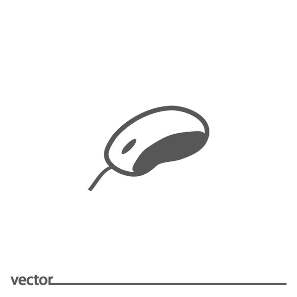 Icono plano del ratón de ordenador — Vector de stock