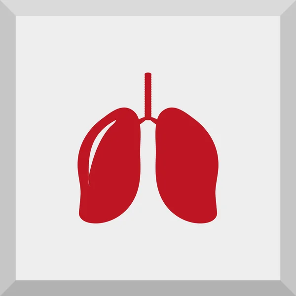 Icône plate des poumons — Image vectorielle
