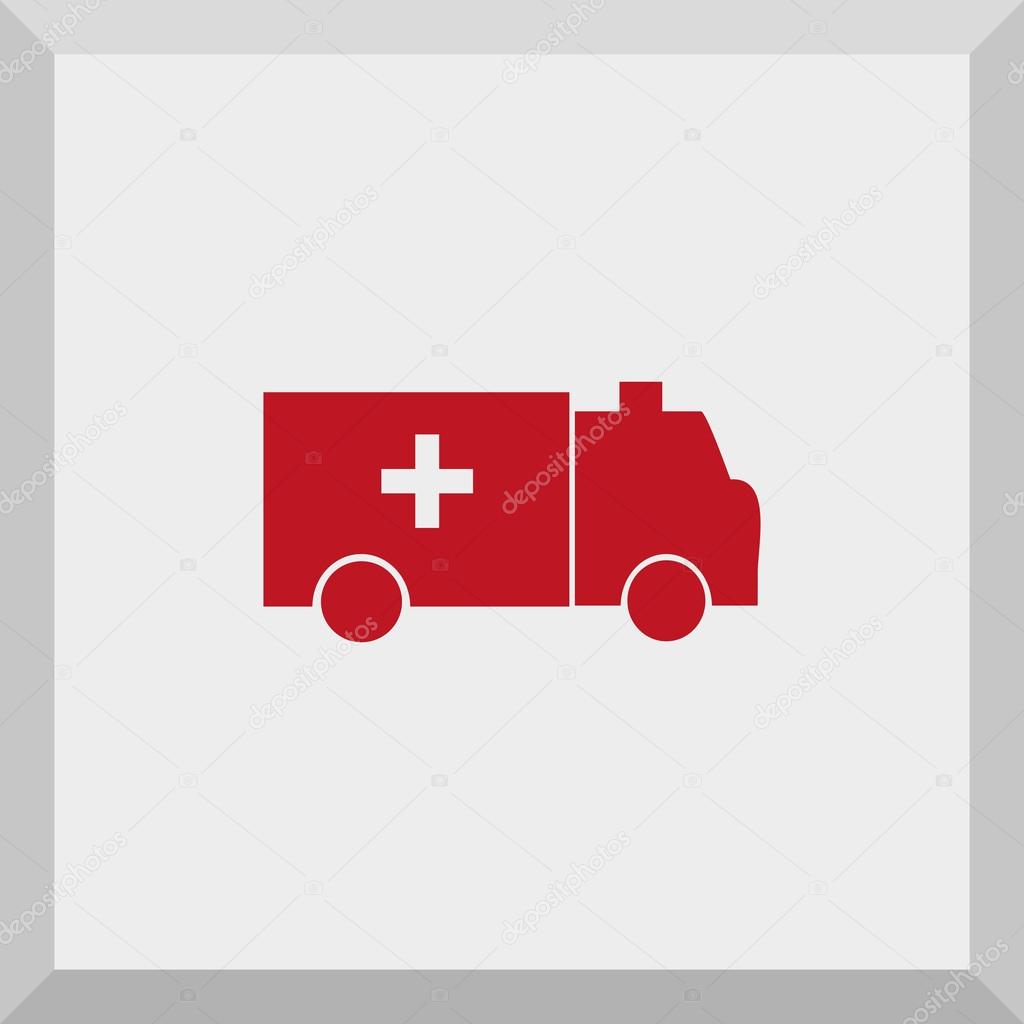Flat Icon of ambulance