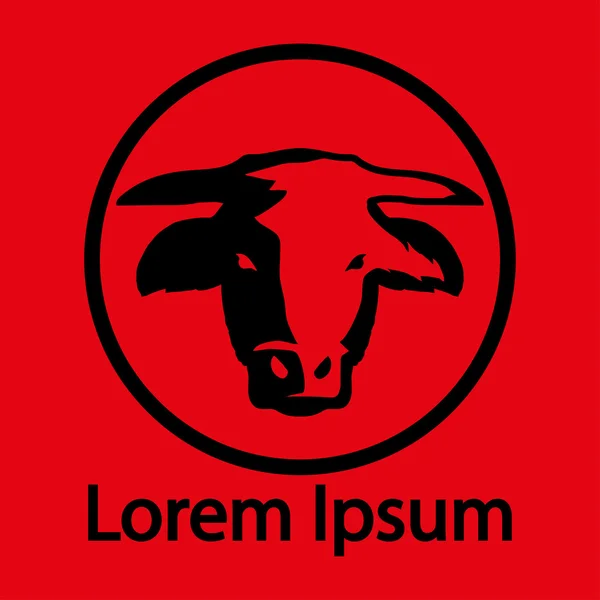 Λογότυπο με κεφάλι ταύρου — Διανυσματικό Αρχείο