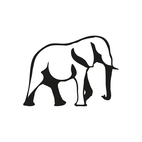 Logo con ilustración de elefante — Vector de stock