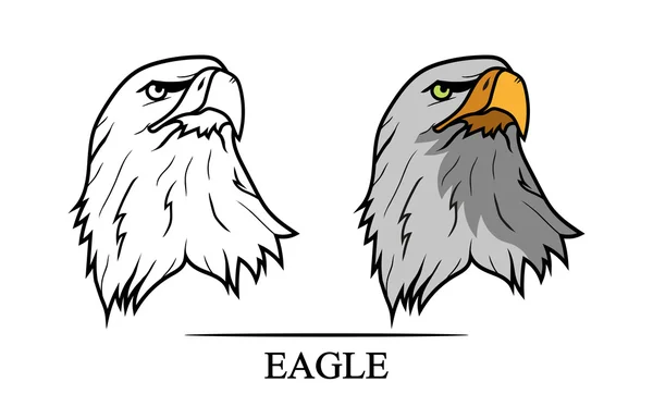 Ilustración de la cabeza de águila — Vector de stock