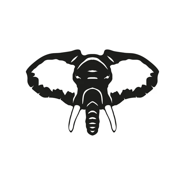 Logotyp med elefant illustration — Stock vektor