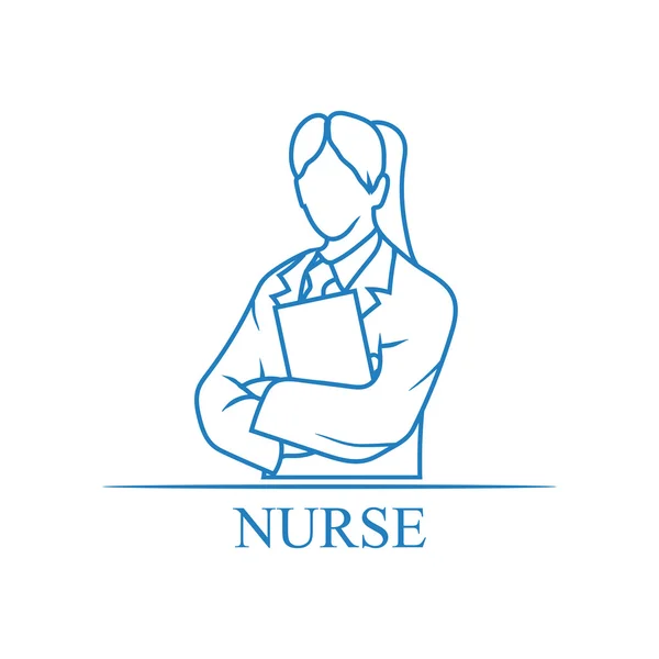 नर्स स्पष्टीकरण प्रतिमा — स्टॉक व्हेक्टर