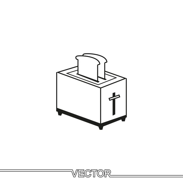 Toaster-Symbol isoliert — Stockvektor