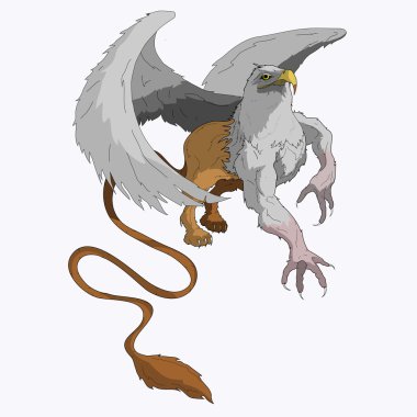 gryphon marching prancing clipart