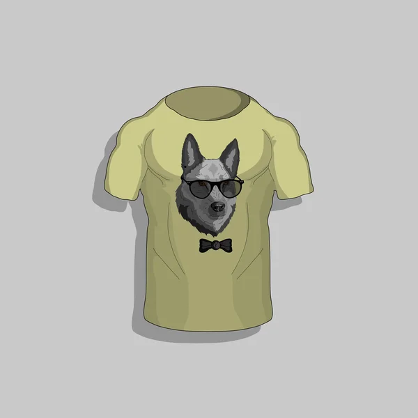 T-shirt med djur print — Stock vektor