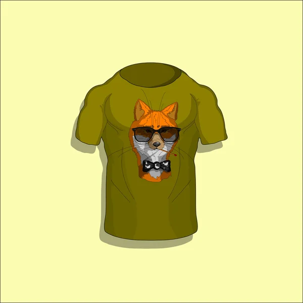 T shirt met animal print — Stockvector