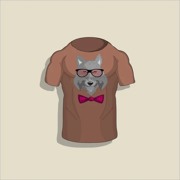 T shirt met animal print — Stockvector