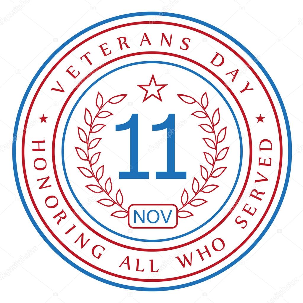 Logo with the text Veterans Day