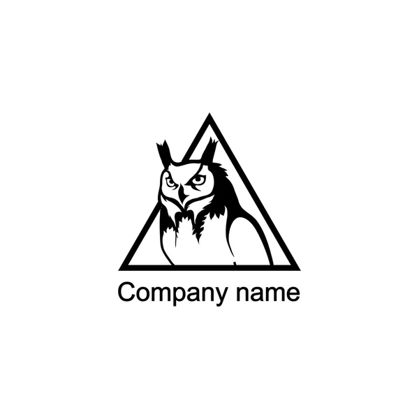 Baykuş logolu şirket adı için bir yer — Stok Vektör
