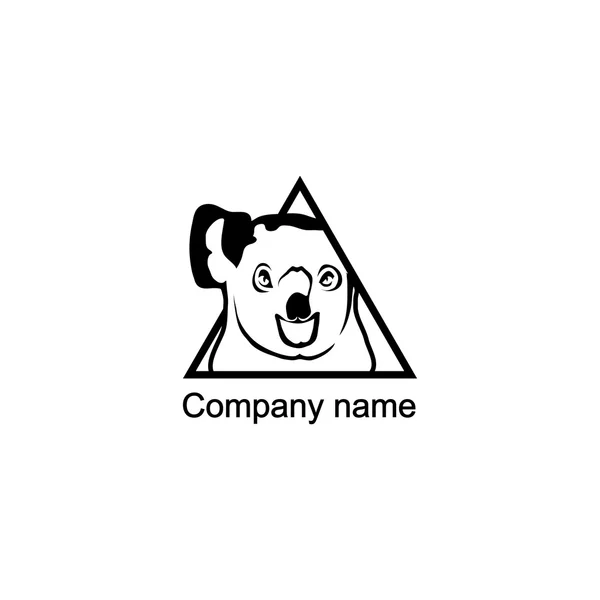 Logotipo Koala com lugar para o nome da empresa —  Vetores de Stock