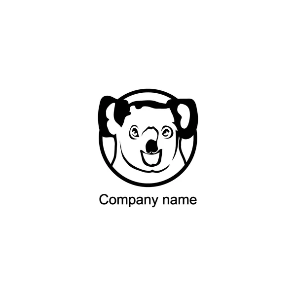 Koala logo with place for company name — Stock Vector