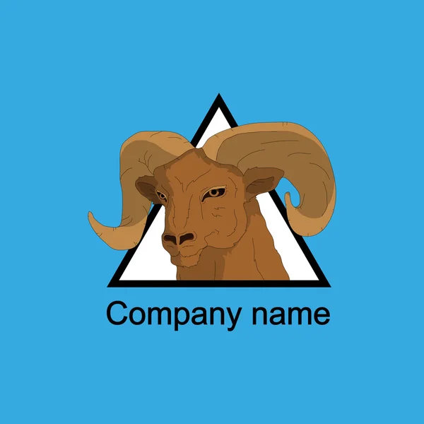 RAM logo met plaats voor bedrijfsnaam — Stockvector