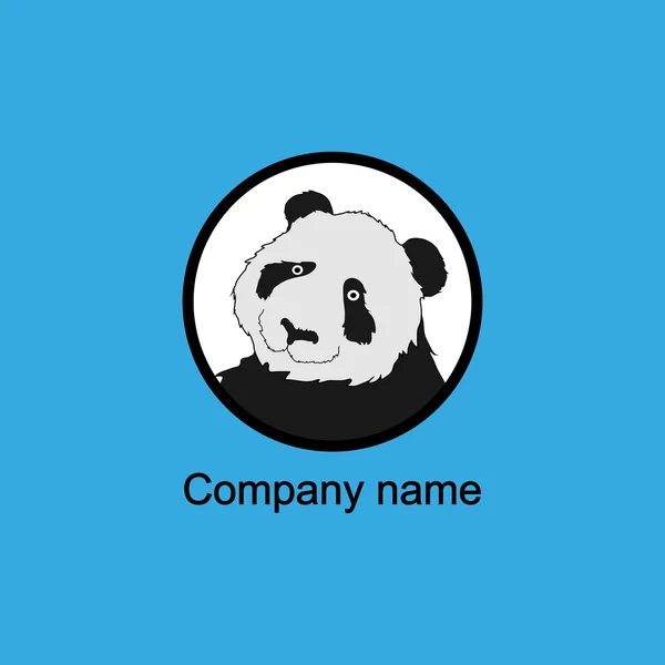 Panda logo with place for company name — Stock Vector