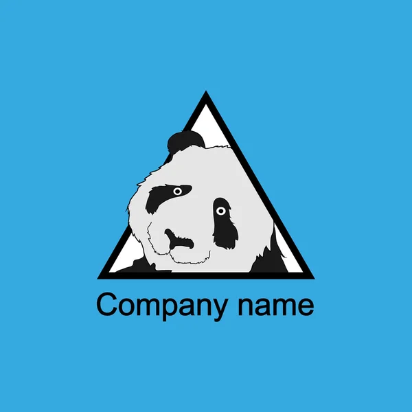 Logotipo Panda com lugar para o nome da empresa —  Vetores de Stock