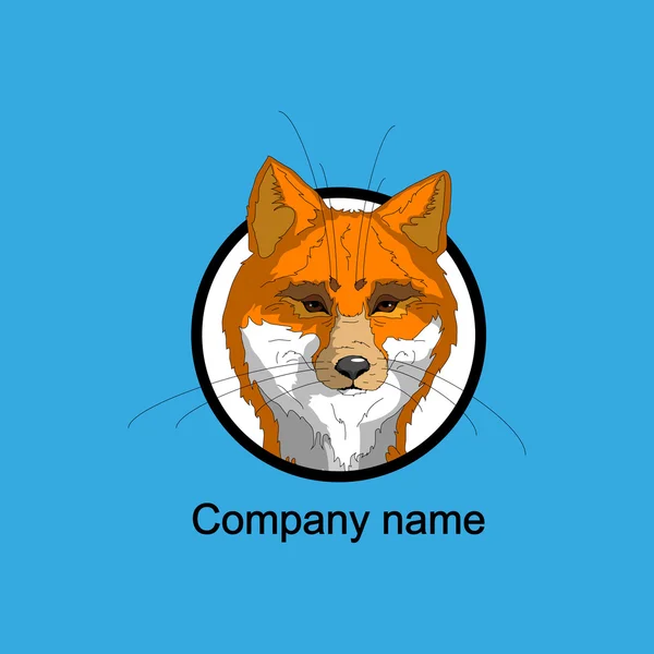 Logotipo Fox com lugar para o nome da empresa —  Vetores de Stock