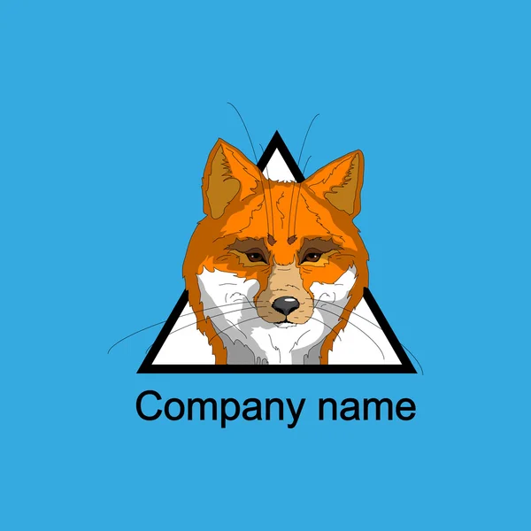 Logotipo Fox com lugar para o nome da empresa —  Vetores de Stock