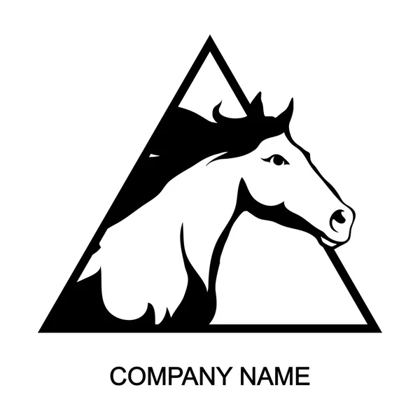 Logotipo del caballo con lugar para el nombre de la empresa — Archivo Imágenes Vectoriales