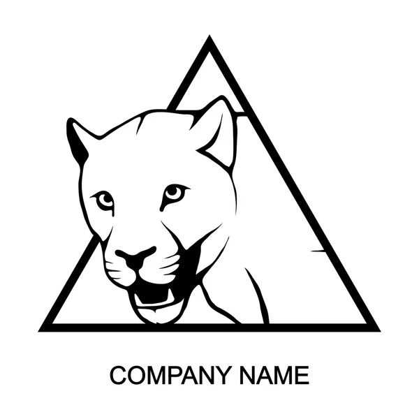 Logo Panther avec place pour le nom de l'entreprise — Image vectorielle