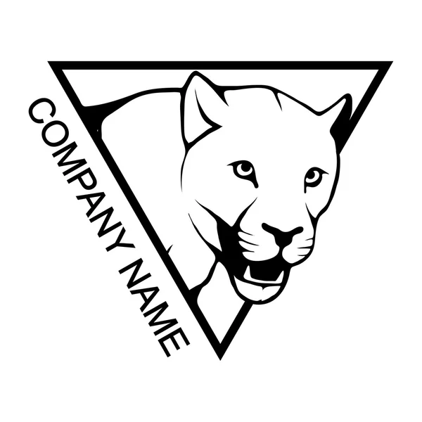 Logo Panther con il luogo per il nome dell'azienda — Vettoriale Stock