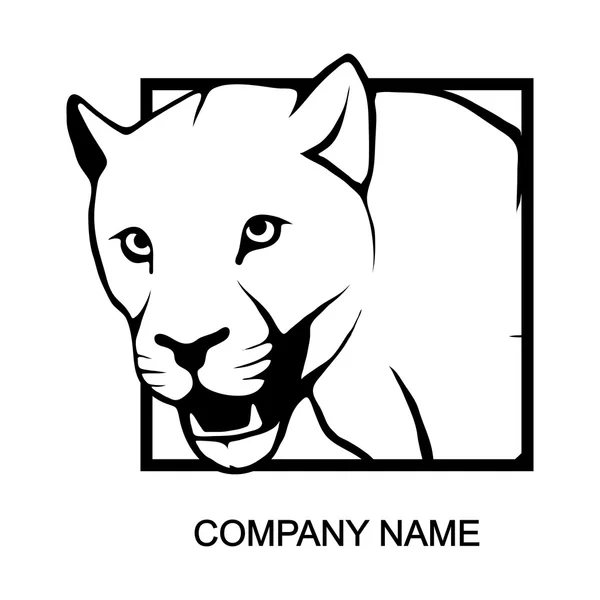 Logo Panther con lugar para el nombre de la empresa — Archivo Imágenes Vectoriales