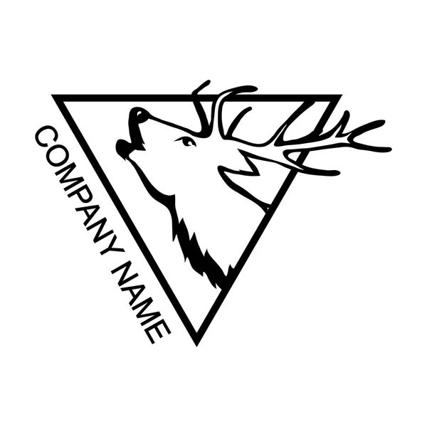 Logotipo de ciervo con lugar para el nombre de la empresa — Archivo Imágenes Vectoriales
