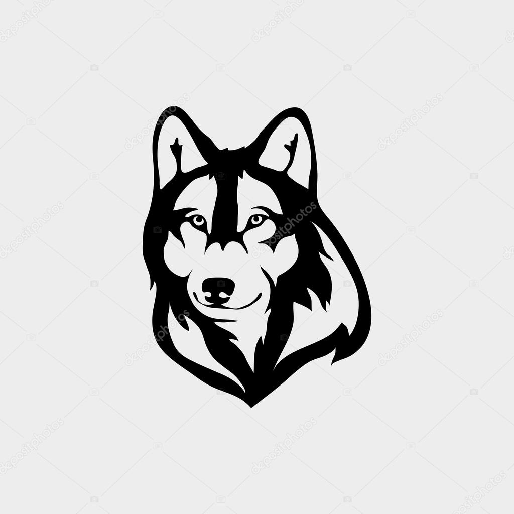 Logo with head of wolf