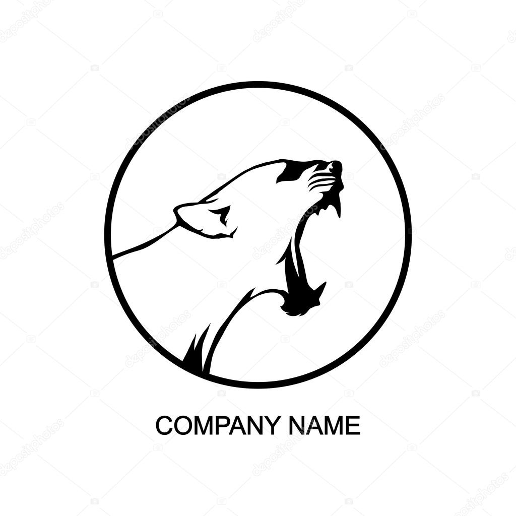 Panther logo with place for company name,vector illustration