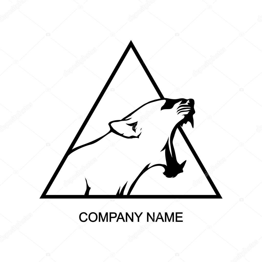 Panther logo with place for company name,vector illustration