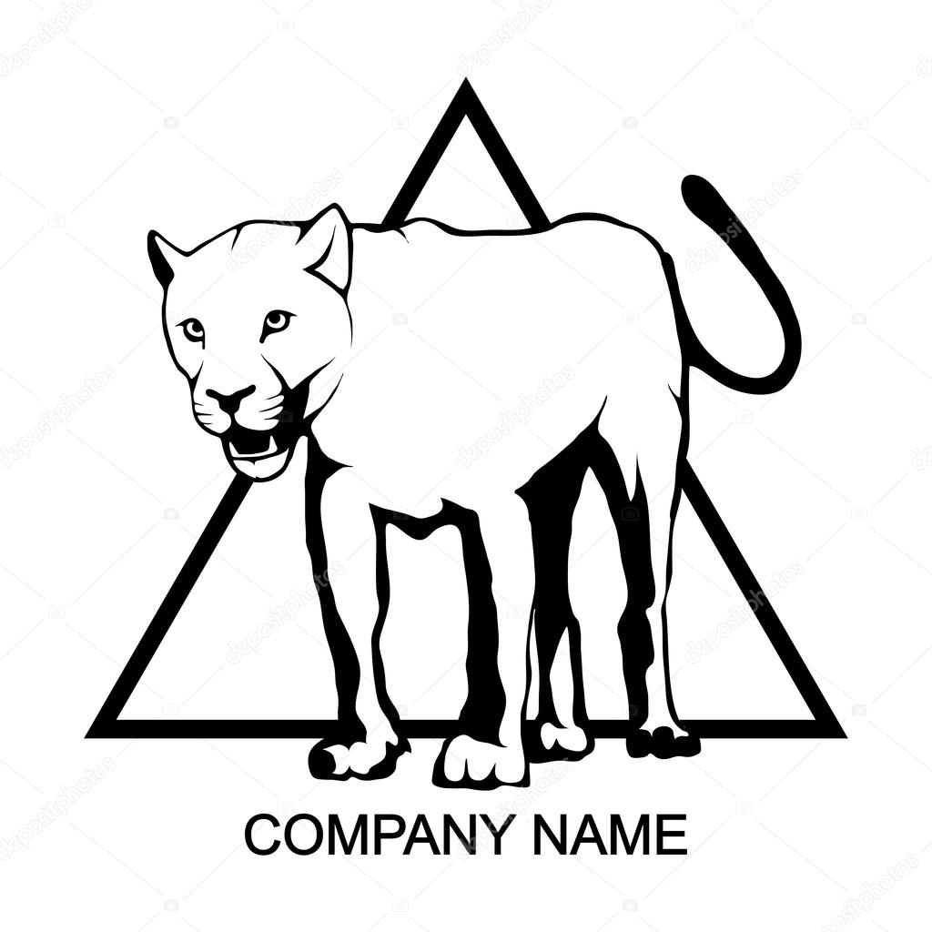 Panther logo with place for company name,vector illustration