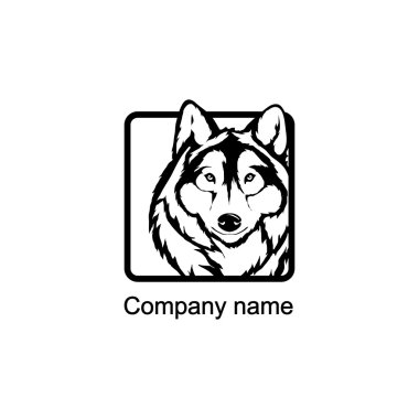 Şirket adı için bir yer ile Wolf logo