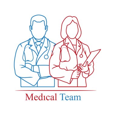 Medical team icon clipart