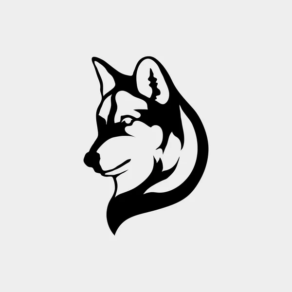 Logotipo com cabeça de um lobo —  Vetores de Stock