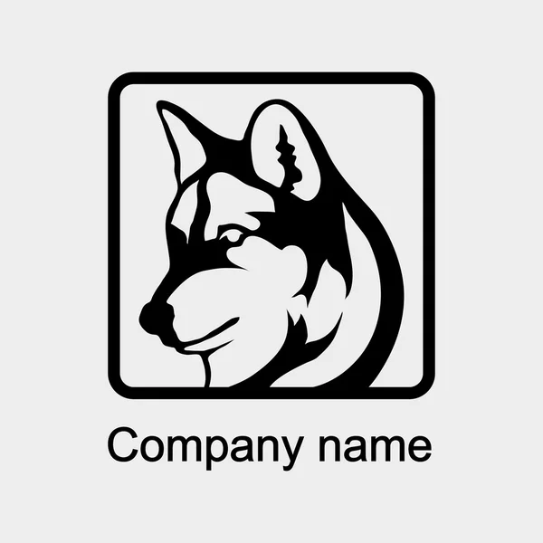 Logotipo Wolf con lugar para el nombre de la empresa — Archivo Imágenes Vectoriales