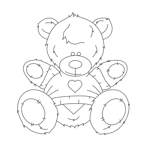 Osito de peluche infantil — Vector de stock