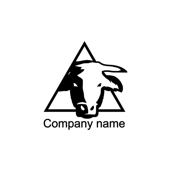 Logotipo de vaca con lugar para el nombre de la empresa — Archivo Imágenes Vectoriales