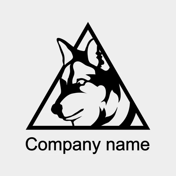 Wilk logo z miejscem nazwa firmy — Wektor stockowy