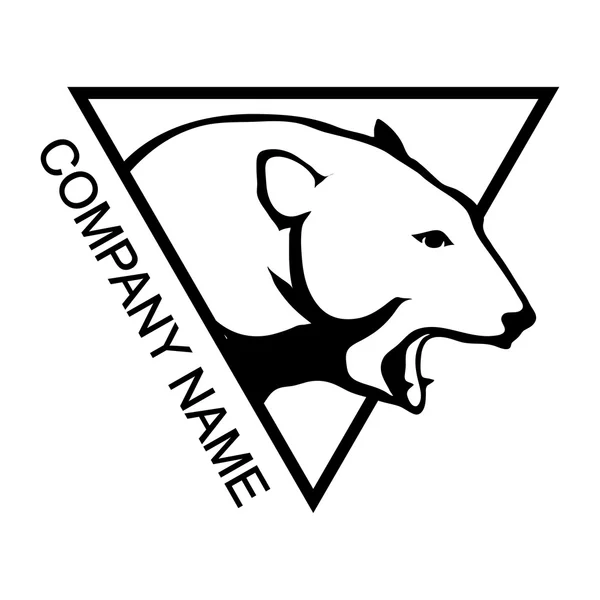 Logo dell'orso con il posto per il nome dell'azienda — Vettoriale Stock
