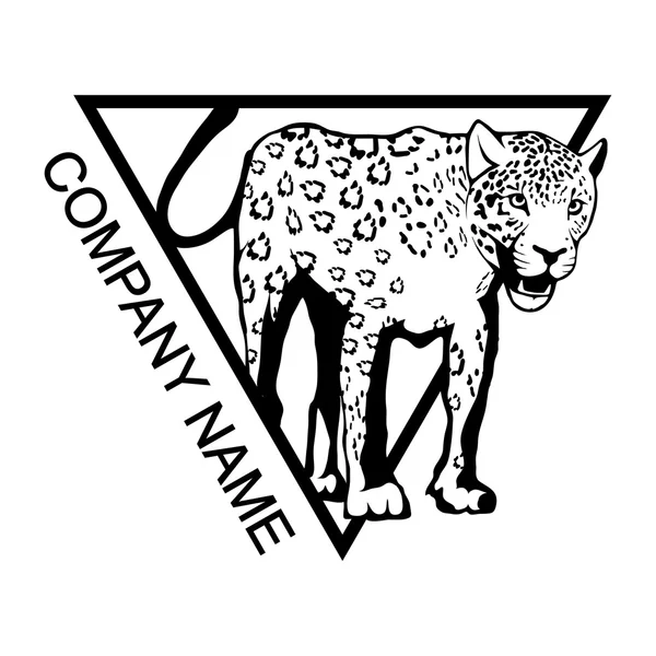 Logotipo de leopardo con lugar para nombre de la empresa — Archivo Imágenes Vectoriales