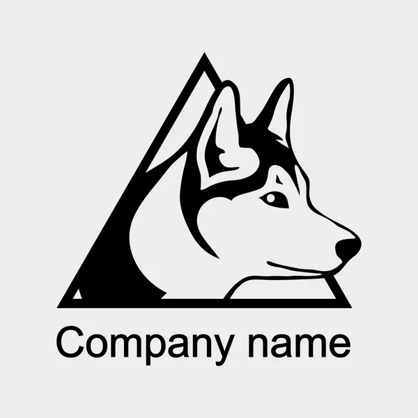 Wolf logo with place for company name — Stock Vector