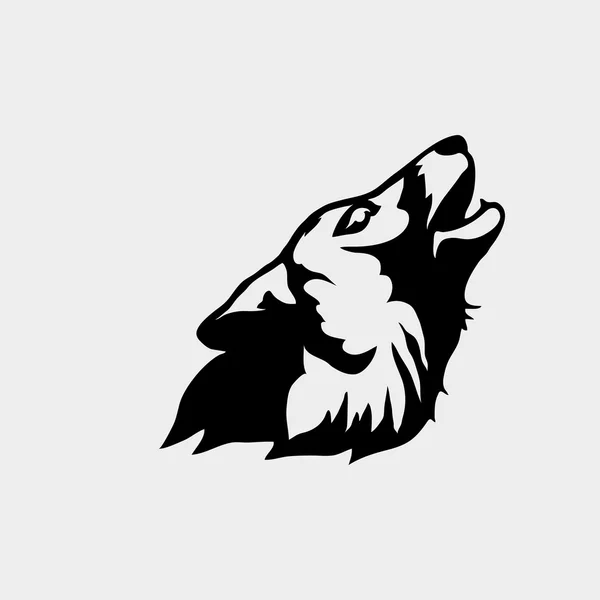 Logo mit dem Kopf eines Wolfes — Stockvektor