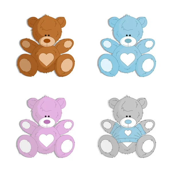 Teddy bear set — Stockvector