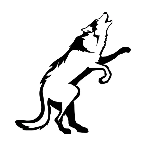 Logo met hoofd van een wolf — Stockvector