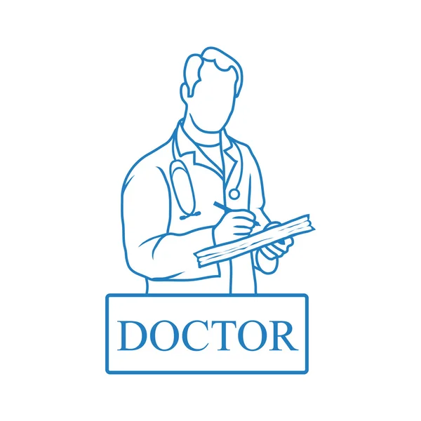 Γιατρός εικονίδιο εικονογράφηση — Διανυσματικό Αρχείο