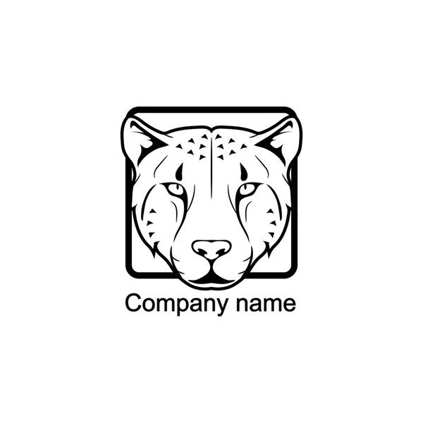 Leopard logo with place for company name — Stock Vector