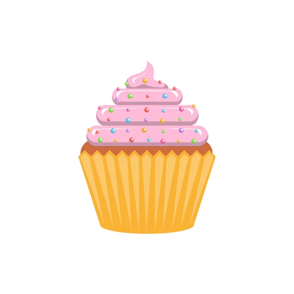 Delicioso cupcake símbolo — Vector de stock