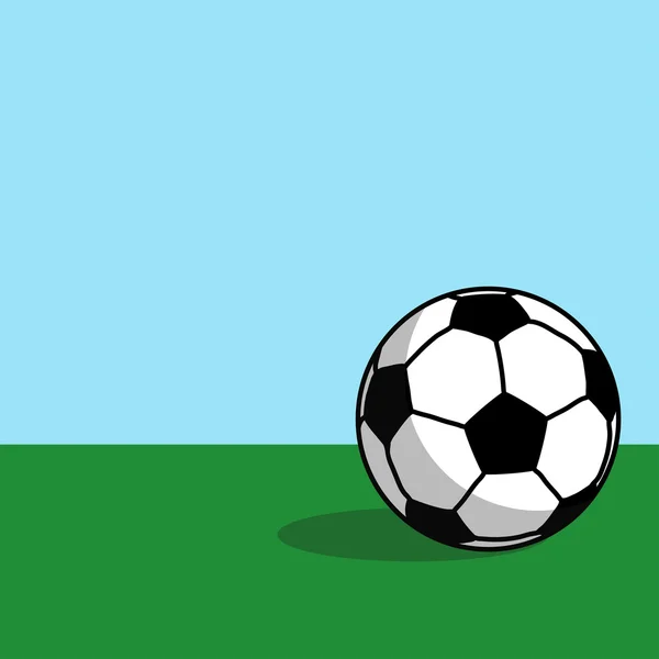 Soccer ball on the football field — Stock Vector