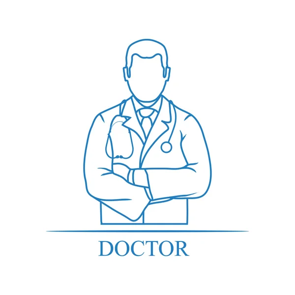 Illustration d'icône de docteur — Image vectorielle